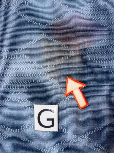 画像20: N0430S  女性用 大島紬  シルク(正絹)  灰色がかった 青, 菱 【中古】 【USED】 【リサイクル】 ★★☆☆☆ (20)