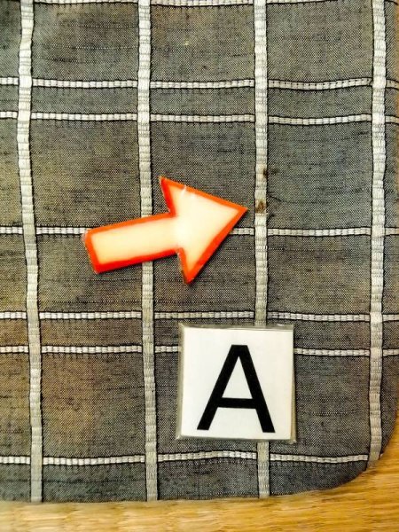 画像14: N0430U  女性用 紬  シルク(正絹)  灰色がかった 緑色, チェック柄 【中古】 【USED】 【リサイクル】 ★★★☆☆ (14)