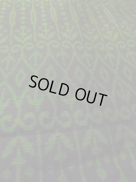 画像9: N0430V  女性用 大島紬  シルク（正絹）   黒, 唐花 【中古】 【USED】 【リサイクル】 ★★★☆☆ (9)