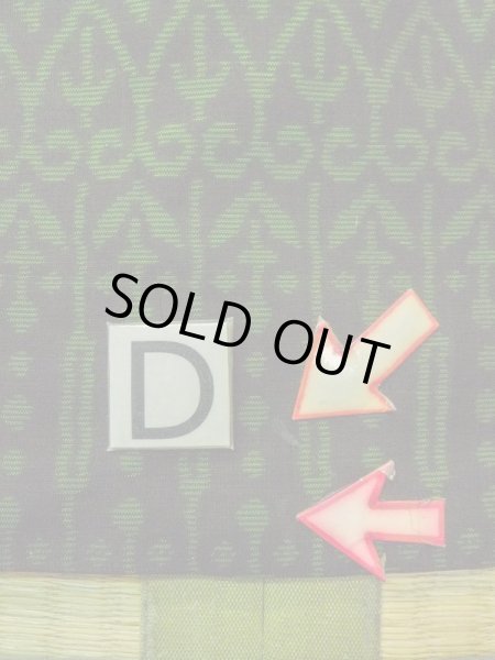 画像17: N0430V  女性用 大島紬  シルク（正絹）   黒, 唐花 【中古】 【USED】 【リサイクル】 ★★★☆☆ (17)