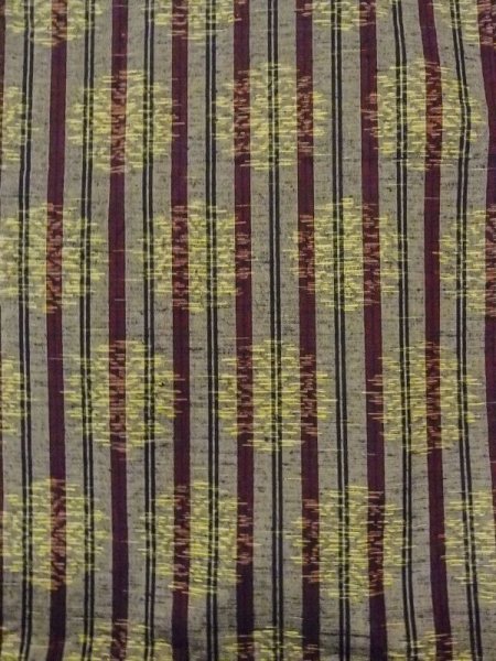 画像4: N0430W  女性用 紬  シルク(正絹)   灰色, 花丸文 【中古】 【USED】 【リサイクル】 ★★★☆☆ (4)