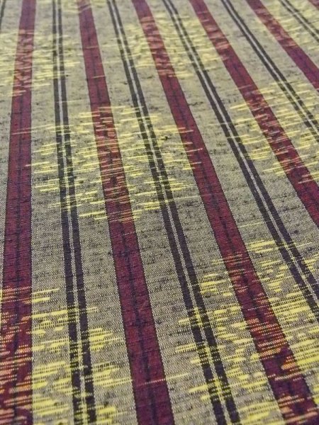 画像9: N0430W  女性用 紬  シルク(正絹)   灰色, 花丸文 【中古】 【USED】 【リサイクル】 ★★★☆☆ (9)