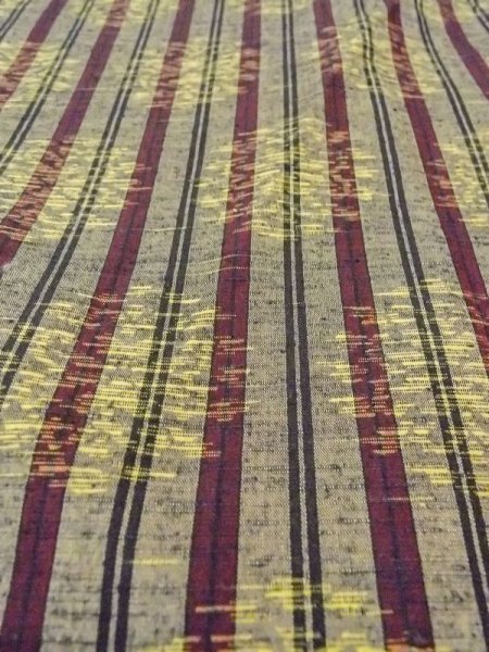 画像10: N0430W  女性用 紬  シルク(正絹)   灰色, 花丸文 【中古】 【USED】 【リサイクル】 ★★★☆☆ (10)