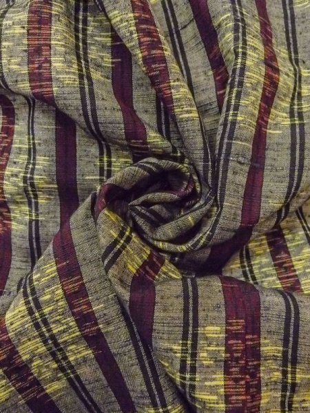 画像12: N0430W  女性用 紬  シルク(正絹)   灰色, 花丸文 【中古】 【USED】 【リサイクル】 ★★★☆☆ (12)