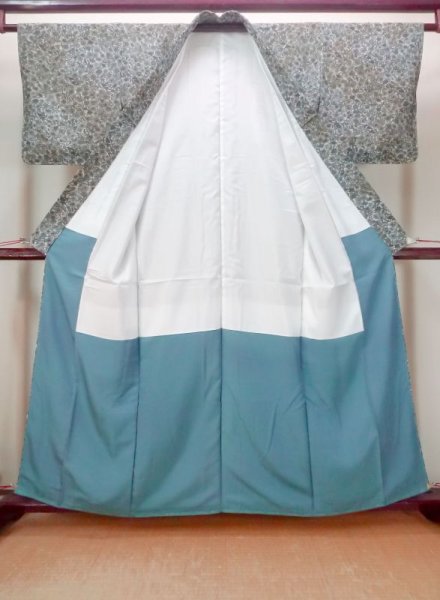 画像2: N0509N Mint  女性用 小紋  シルク（正絹）   マルチカラー, 花 【中古】 【USED】 【リサイクル】 ★★★★★ (2)