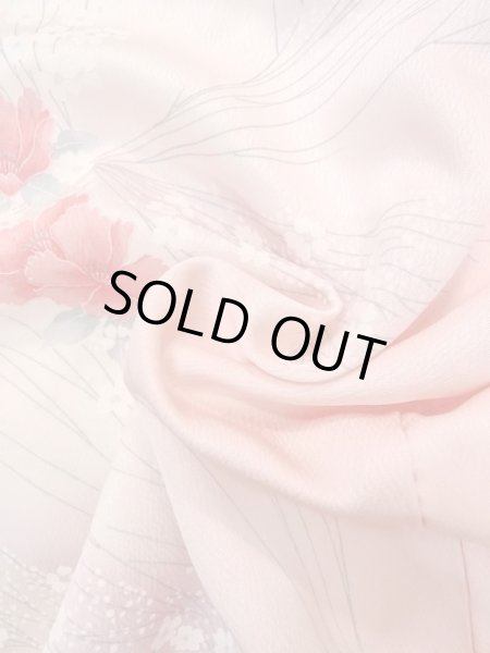 画像11: N0509S  女性用 小紋  シルク(正絹)  淡い 桃色, 花 【中古】 【USED】 【リサイクル】 ★★★☆☆ (11)