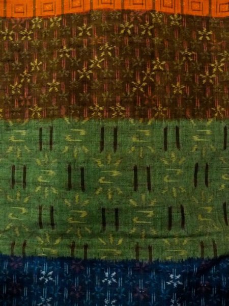 画像4: N0509V Mint  女性用 紬  シルク(正絹)   マルチカラー, 花 【中古】 【USED】 【リサイクル】 ★★★★☆ (4)