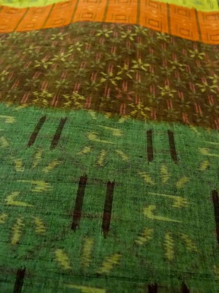 画像8: N0509V Mint  女性用 紬  シルク(正絹)   マルチカラー, 花 【中古】 【USED】 【リサイクル】 ★★★★☆ (8)