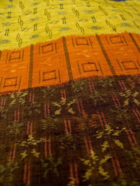 画像9: N0509V Mint  女性用 紬  シルク(正絹)   マルチカラー, 花 【中古】 【USED】 【リサイクル】 ★★★★☆ (9)