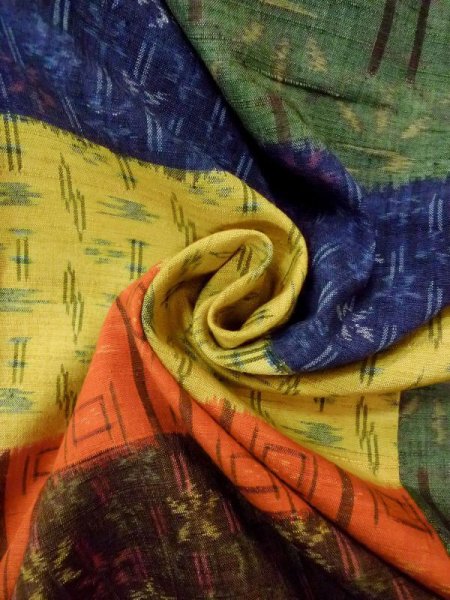 画像12: N0509V Mint  女性用 紬  シルク(正絹)   マルチカラー, 花 【中古】 【USED】 【リサイクル】 ★★★★☆ (12)