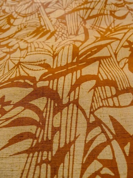 画像9: N0509Y Mint  女性用 紬  シルク（正絹）  淡い 茶色, 花 【中古】 【USED】 【リサイクル】 ★★★★☆ (9)