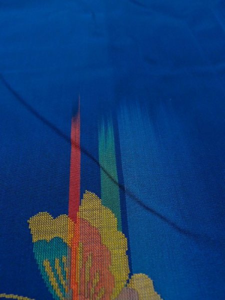 画像10: N0509Z Mint  女性用 織  シルク（正絹）   青, 蝶々 【中古】 【USED】 【リサイクル】 ★★★★☆ (10)