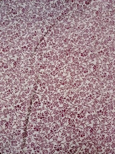 画像3: N0510D  女性用 紬  シルク(正絹)  淡い 灰色, 花 【中古】 【USED】 【リサイクル】 ★★★☆☆ (3)