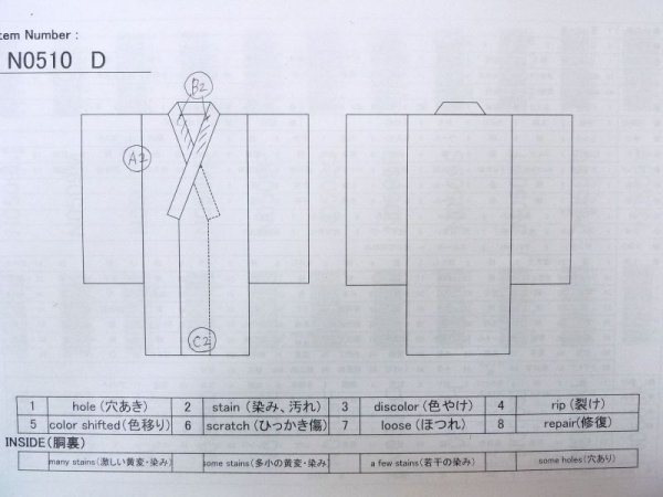 画像12: N0510D  女性用 紬  シルク(正絹)  淡い 灰色, 花 【中古】 【USED】 【リサイクル】 ★★★☆☆ (12)