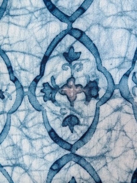 画像6: N0529B  女性用 羽織  シルク(正絹)   白, 更紗 【中古】 【USED】 【リサイクル】 ★★★☆☆ (6)