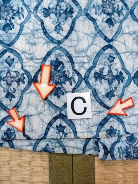 画像16: N0529B  女性用 羽織  シルク(正絹)   白, 更紗 【中古】 【USED】 【リサイクル】 ★★★☆☆ (16)