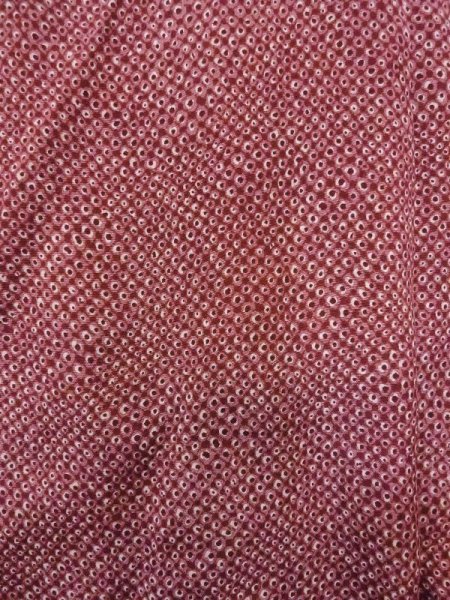 画像6: N0529D  女性用 羽織  シルク(正絹)   えんじ, かのこ 【中古】 【USED】 【リサイクル】 ★★★☆☆ (6)