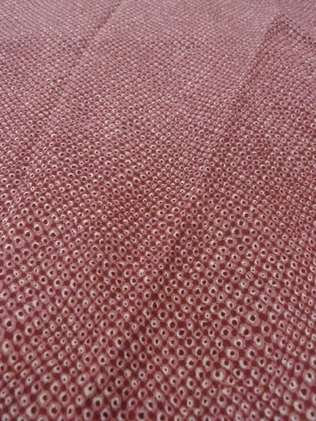 画像9: N0529D  女性用 羽織  シルク(正絹)   えんじ, かのこ 【中古】 【USED】 【リサイクル】 ★★★☆☆ (9)