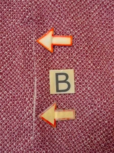 画像15: N0529D  女性用 羽織  シルク(正絹)   えんじ, かのこ 【中古】 【USED】 【リサイクル】 ★★★☆☆ (15)