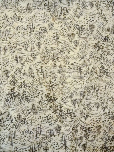 画像3: N0529F  女性用 羽織  シルク(正絹)  淡い 灰色, 風景 【中古】 【USED】 【リサイクル】 ★★☆☆☆ (3)