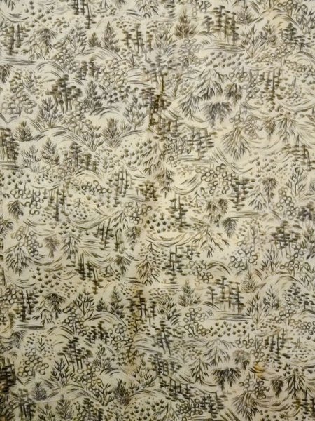 画像4: N0529F  女性用 羽織  シルク(正絹)  淡い 灰色, 風景 【中古】 【USED】 【リサイクル】 ★★☆☆☆ (4)