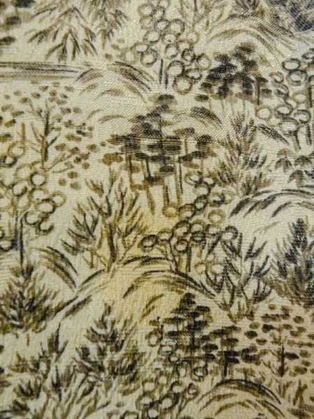 画像5: N0529F  女性用 羽織  シルク(正絹)  淡い 灰色, 風景 【中古】 【USED】 【リサイクル】 ★★☆☆☆ (5)