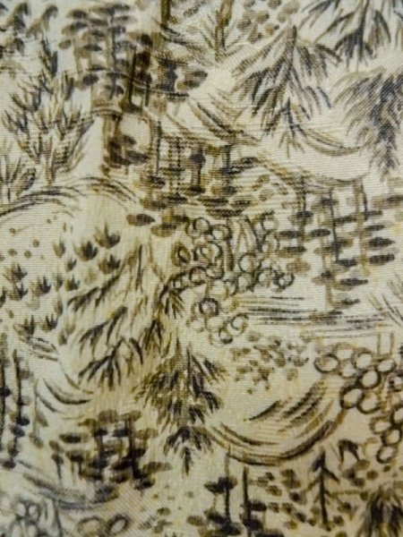 画像7: N0529F  女性用 羽織  シルク(正絹)  淡い 灰色, 風景 【中古】 【USED】 【リサイクル】 ★★☆☆☆ (7)