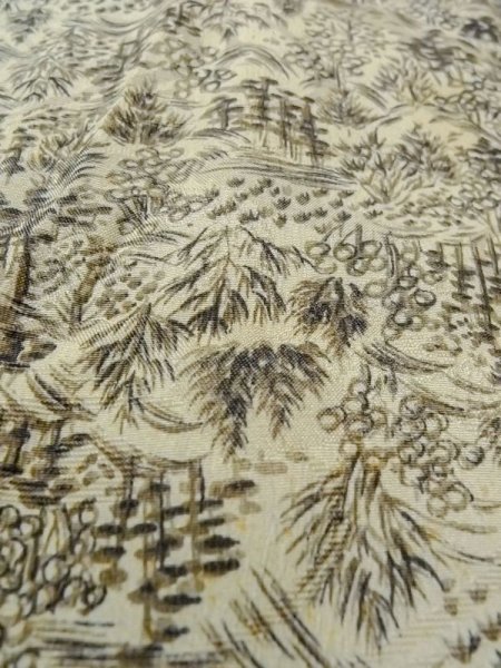 画像9: N0529F  女性用 羽織  シルク(正絹)  淡い 灰色, 風景 【中古】 【USED】 【リサイクル】 ★★☆☆☆ (9)