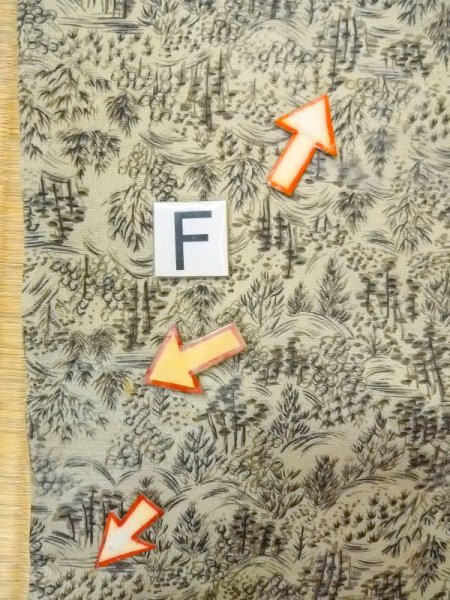 画像19: N0529F  女性用 羽織  シルク(正絹)  淡い 灰色, 風景 【中古】 【USED】 【リサイクル】 ★★☆☆☆ (19)