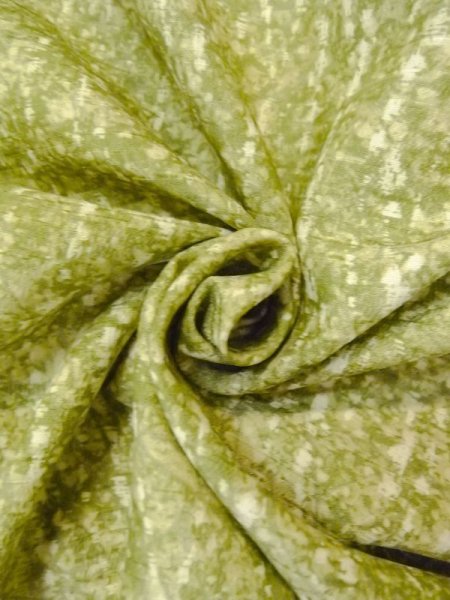 画像11: N0529G Mint  女性用 羽織  シルク(正絹)   黄緑色, 抽象的模様 【中古】 【USED】 【リサイクル】 ★★★★☆ (11)