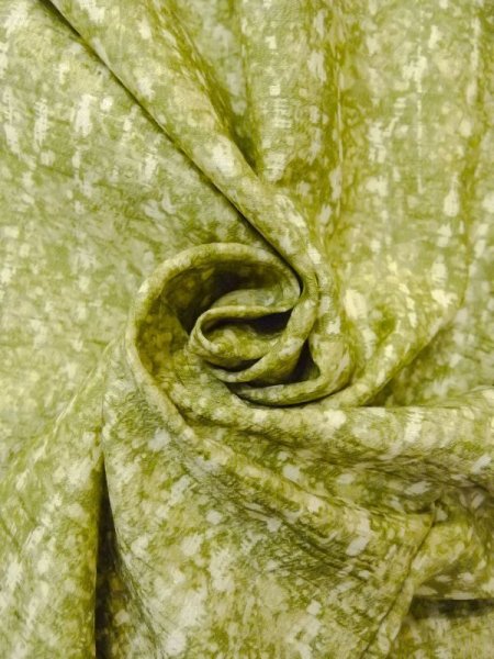 画像12: N0529G Mint  女性用 羽織  シルク(正絹)   黄緑色, 抽象的模様 【中古】 【USED】 【リサイクル】 ★★★★☆ (12)