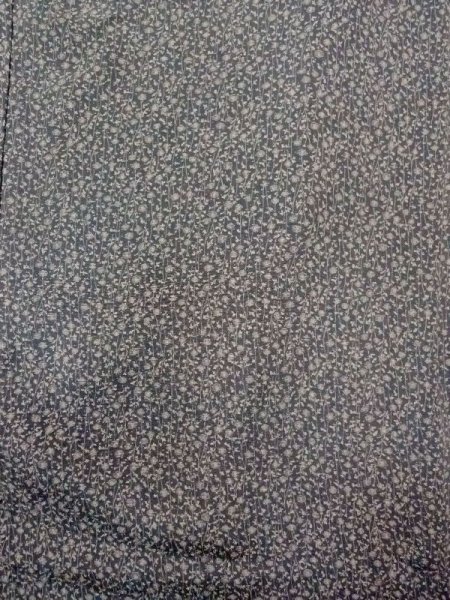 画像3: N0529I  女性用 羽織  シルク(正絹)   灰色, 花 【中古】 【USED】 【リサイクル】 ★★☆☆☆ (3)