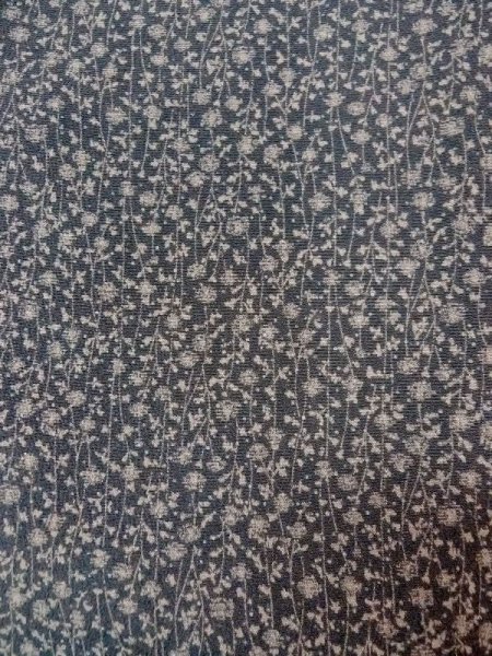 画像5: N0529I  女性用 羽織  シルク(正絹)   灰色, 花 【中古】 【USED】 【リサイクル】 ★★☆☆☆ (5)