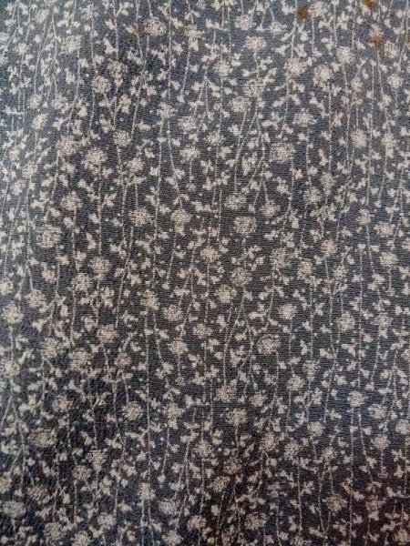 画像7: N0529I  女性用 羽織  シルク(正絹)   灰色, 花 【中古】 【USED】 【リサイクル】 ★★☆☆☆ (7)