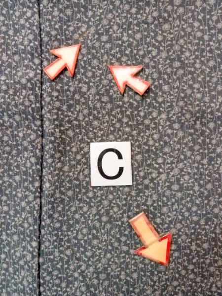 画像16: N0529I  女性用 羽織  シルク(正絹)   灰色, 花 【中古】 【USED】 【リサイクル】 ★★☆☆☆ (16)