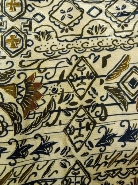 画像6: N0529K  女性用 羽織  シルク(正絹)  淡い 緑色, 花 【中古】 【USED】 【リサイクル】 ★★☆☆☆ (6)