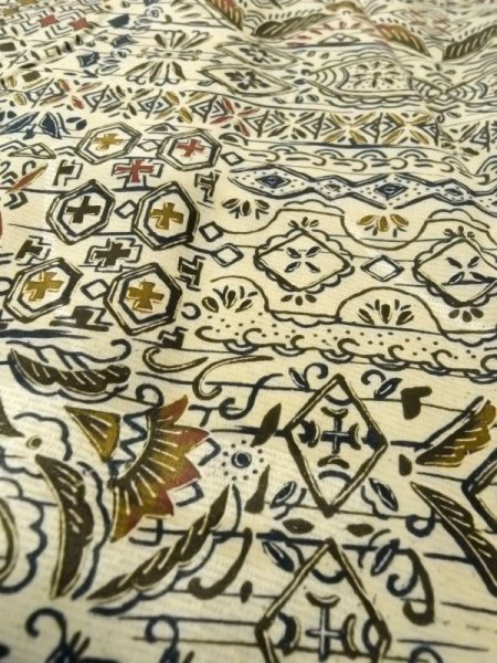 画像8: N0529K  女性用 羽織  シルク(正絹)  淡い 緑色, 花 【中古】 【USED】 【リサイクル】 ★★☆☆☆ (8)