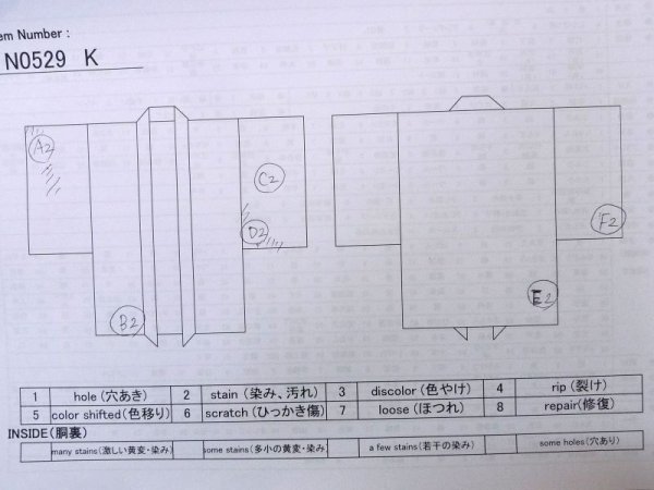 画像13: N0529K  女性用 羽織  シルク(正絹)  淡い 緑色, 花 【中古】 【USED】 【リサイクル】 ★★☆☆☆ (13)