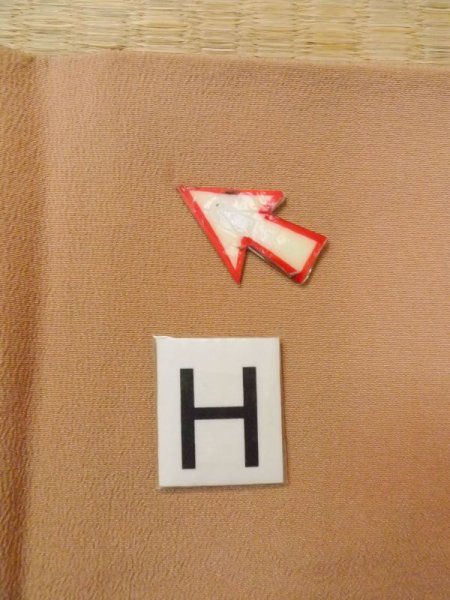 画像21: N0529L  女性用 羽織  シルク(正絹)   ベージュ, 花 【中古】 【USED】 【リサイクル】 ★★☆☆☆ (21)