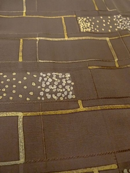 画像9: N0529N  女性用 羽織  シルク(正絹)   茶色, 小さな点々 【中古】 【USED】 【リサイクル】 ★★★☆☆ (9)