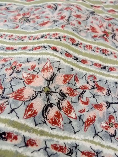 画像8: N0529O Mint  女性用 羽織  シルク(正絹)   マルチカラー, 唐花 【中古】 【USED】 【リサイクル】 ★★★★☆ (8)