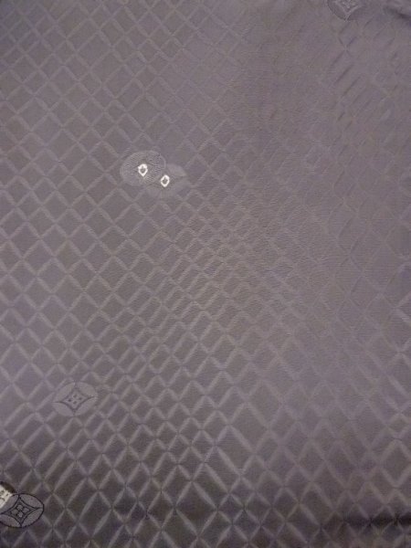 画像3: N0529Q  女性用 羽織  シルク（正絹）   灰色, 菱 【中古】 【USED】 【リサイクル】 ★★☆☆☆ (3)