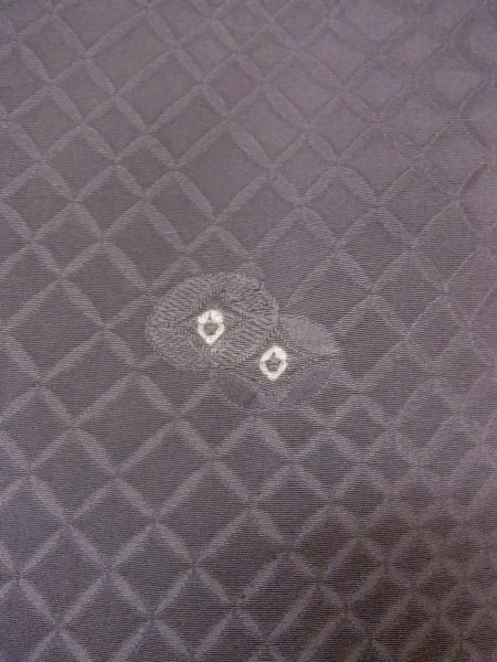 画像5: N0529Q  女性用 羽織  シルク（正絹）   灰色, 菱 【中古】 【USED】 【リサイクル】 ★★☆☆☆ (5)