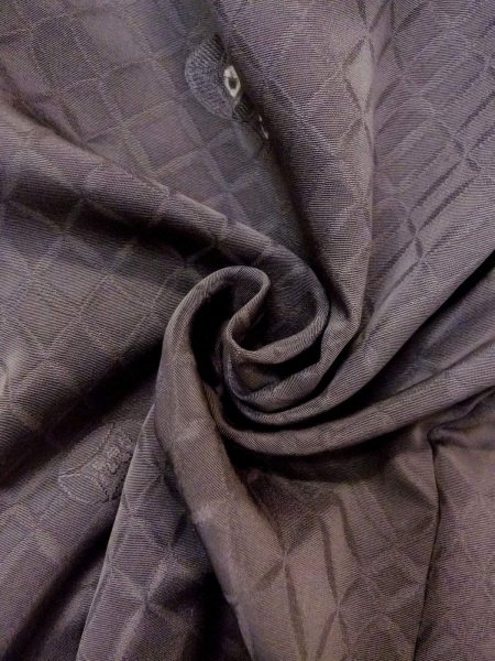 画像11: N0529Q  女性用 羽織  シルク（正絹）   灰色, 菱 【中古】 【USED】 【リサイクル】 ★★☆☆☆ (11)