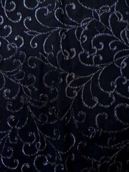 画像4: N0529X Mint  女性用 道行  シルク（正絹）   黒, 唐草 【中古】 【USED】 【リサイクル】 ★★★★☆ (4)