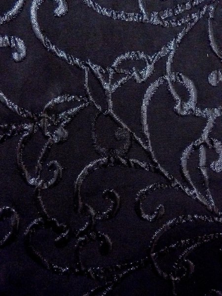 画像5: N0529X Mint  女性用 道行  シルク（正絹）   黒, 唐草 【中古】 【USED】 【リサイクル】 ★★★★☆ (5)