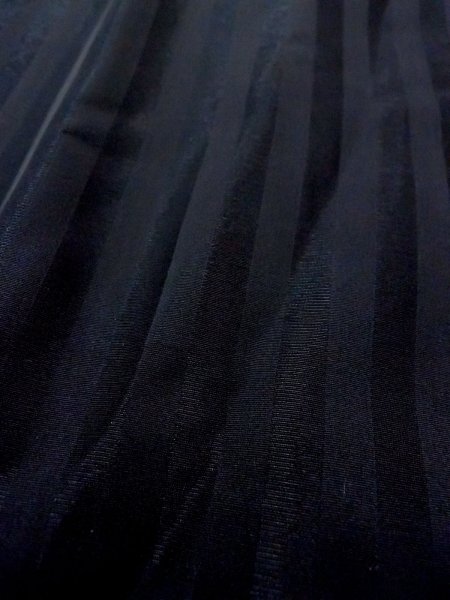 画像7: N0529Y  女性用 道行  シルク（正絹）   黒, 縞 【中古】 【USED】 【リサイクル】 ★★★☆☆ (7)
