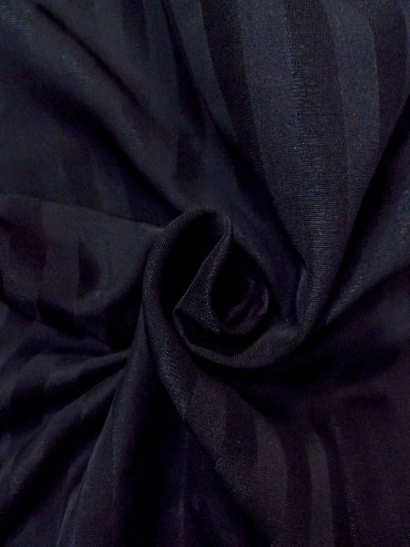 画像9: N0529Y  女性用 道行  シルク（正絹）   黒, 縞 【中古】 【USED】 【リサイクル】 ★★★☆☆ (9)