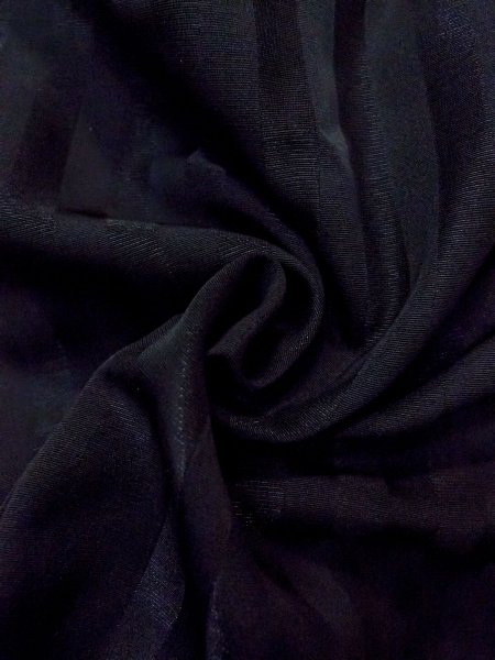 画像10: N0529Y  女性用 道行  シルク（正絹）   黒, 縞 【中古】 【USED】 【リサイクル】 ★★★☆☆ (10)