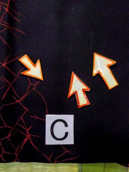 画像16: N0530A  女性用 道行  シルク（正絹）   黒, 氷割 【中古】 【USED】 【リサイクル】 ★★☆☆☆ (16)